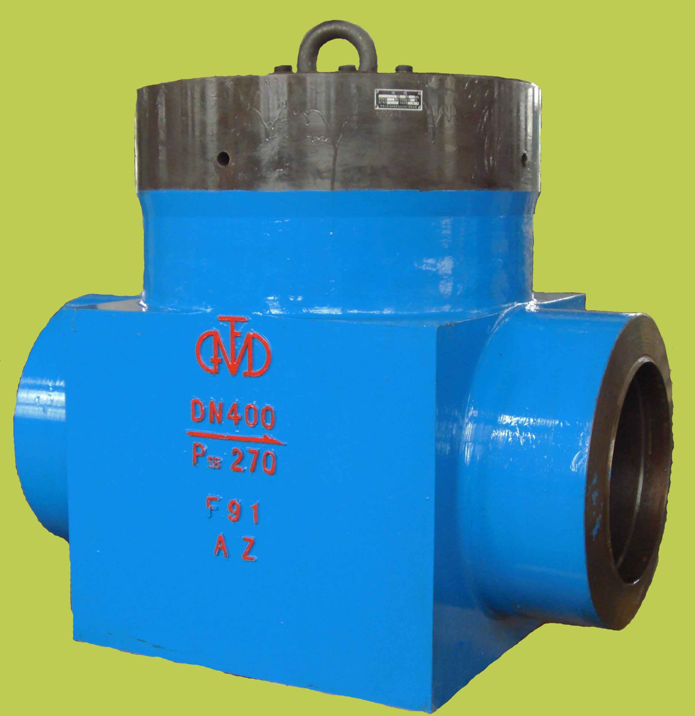Hydraulic test isolation valve for main steam pipe system