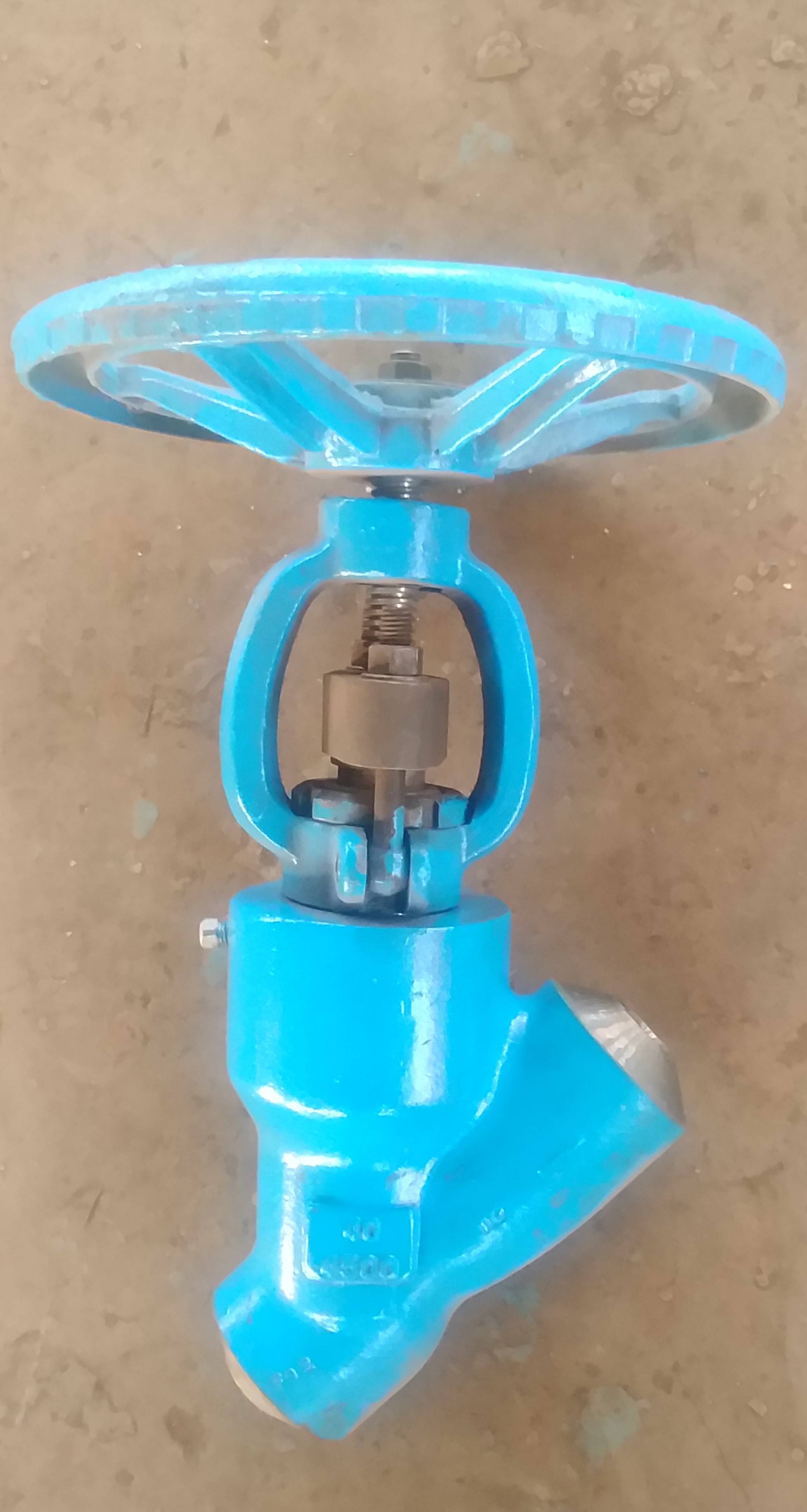 High pressure straight flow globe valve (Y type)